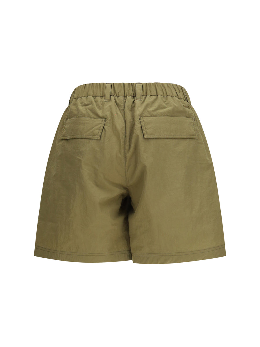 Bermuda Cargo Shorts Ultraleggero Olive Green Polyester