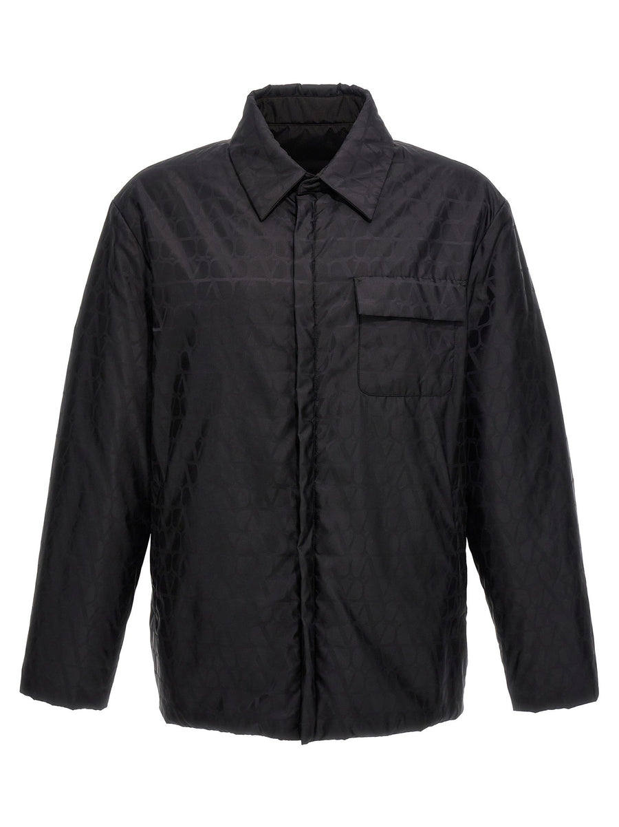 Valentino Garavani Reversible Nylon Jacket — Black