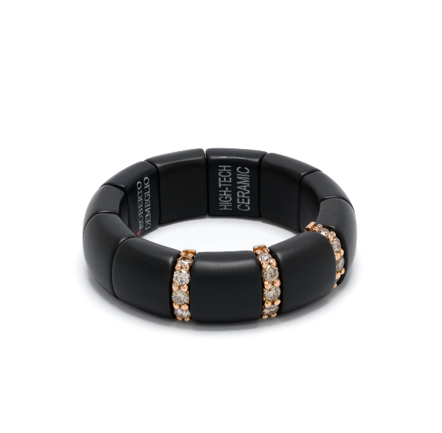 Roberto Demeglio 18kt Rose Gold ring in black