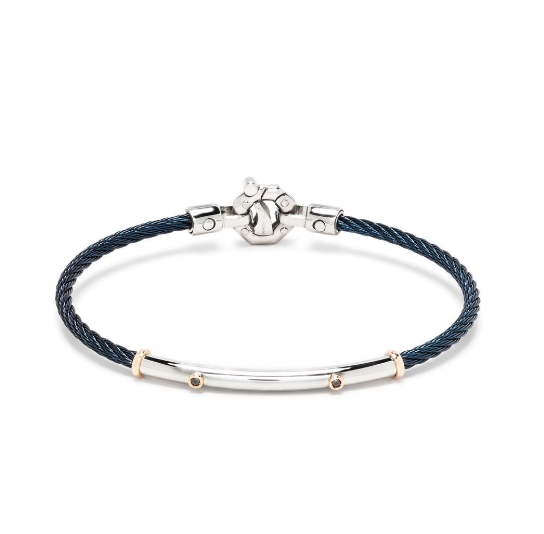 Barakà 18kt Rose Gold bracelet in navy blue