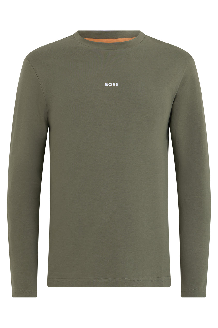 Long-Sleeve Cotton T-Shirt Green Open T-shirts