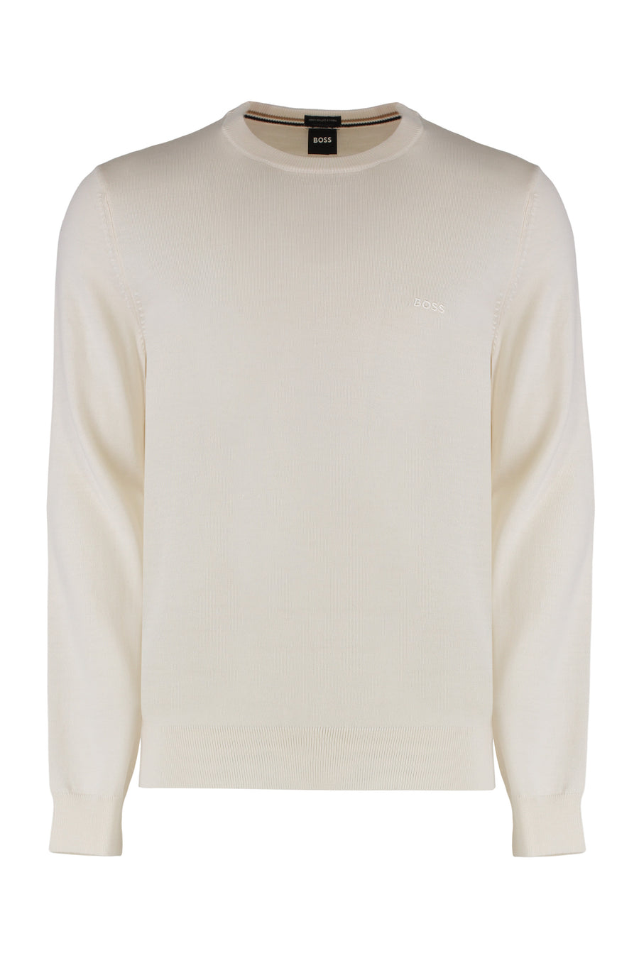 Virgin Wool Crew-Neck Sweater White Sweatshirts