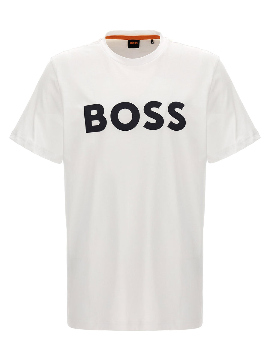 Hugo Boss Logo-Print Cotton T-shirt — White
