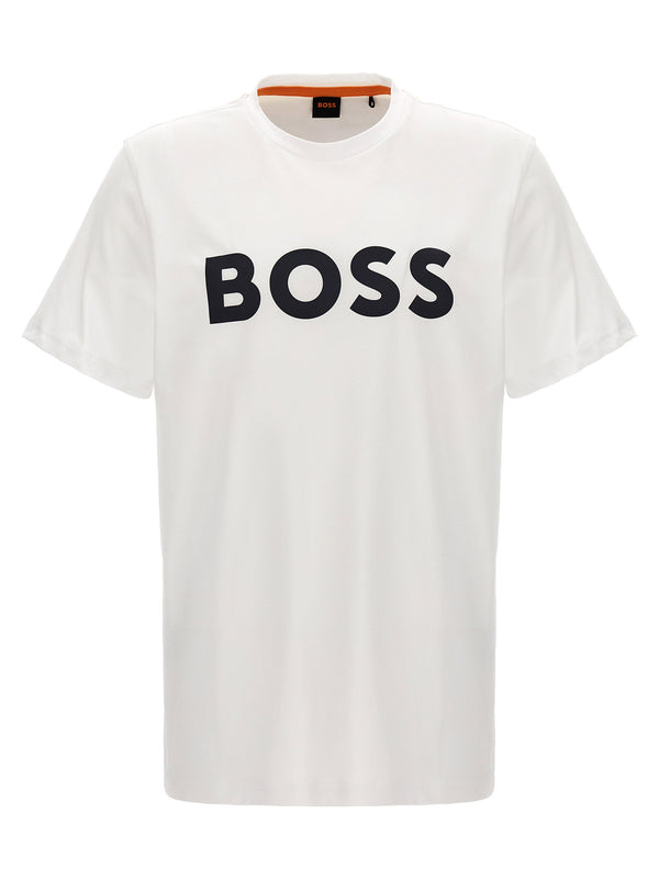 Hugo Boss Logo-Print Cotton T-shirt — White