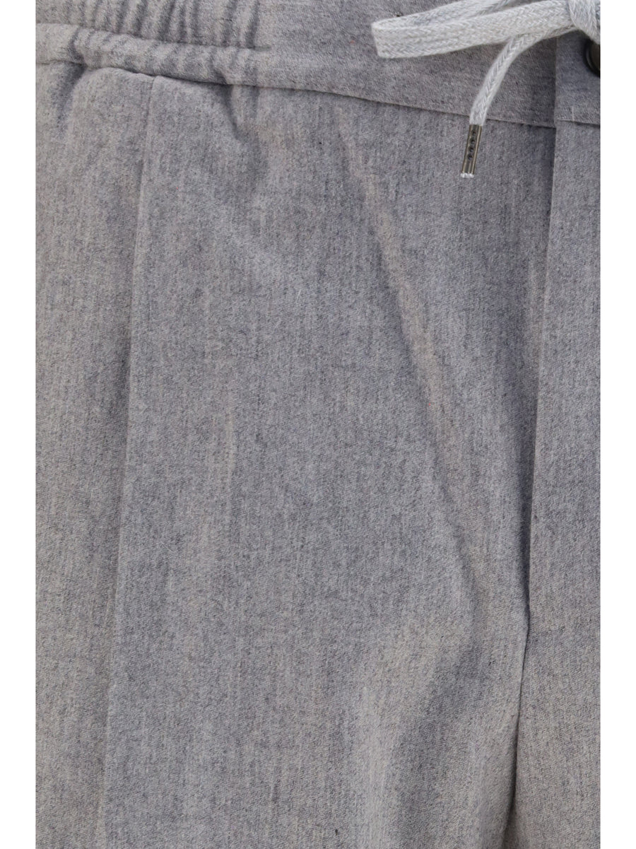 Trousers Soft Pants Grey-Light Blue Grey/light Fleece Wool (ovis Aries)