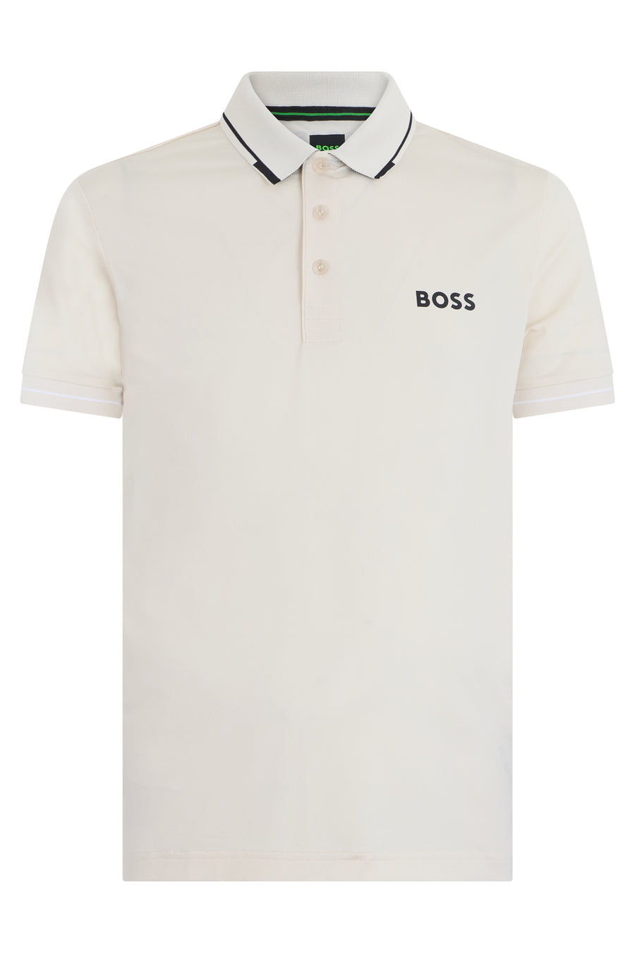 Short Sleeve Polo Shirt Open White Polyester