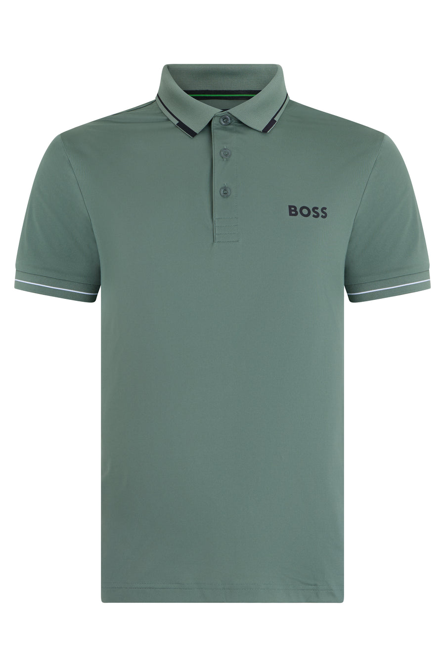Short-Sleeve Polo Shirt Green Open Polyester