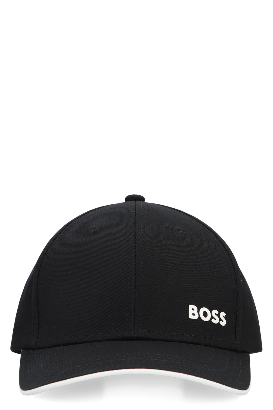 Black Baseball Cap With Logo Cotton Hat