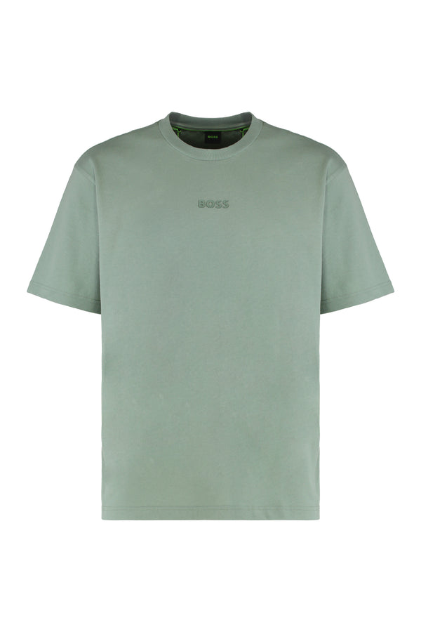 Crew Neck T-Shirt Cotton Green T-shirts