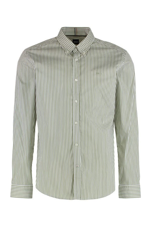 Slim Fit Cotton Oxford Shirt Green