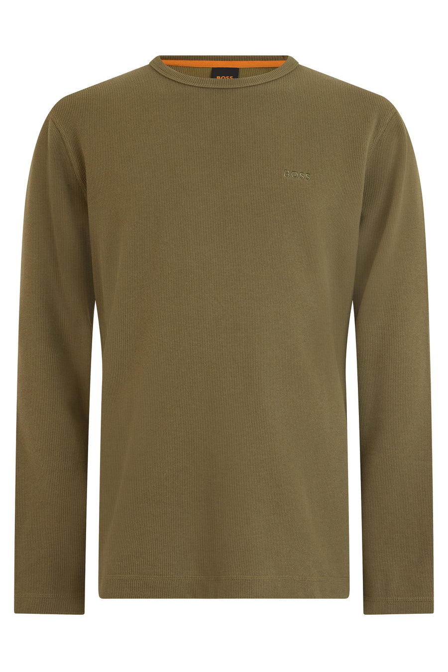 Long-Sleeve Cotton T-Shirt Green Open T-shirts