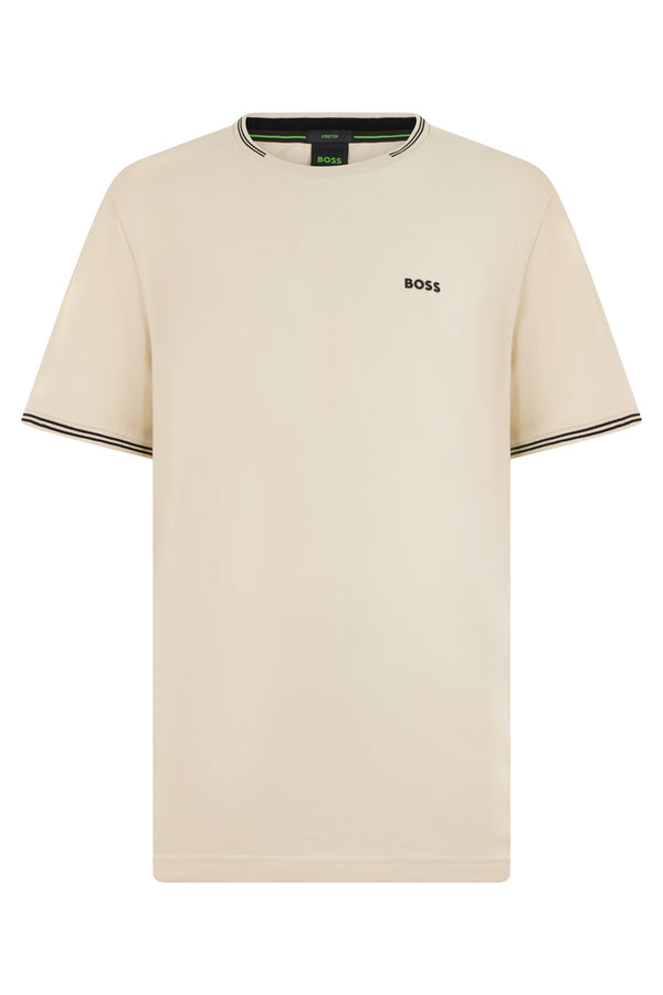 Short-Sleeved Cotton T-Shirt White Open T-shirts