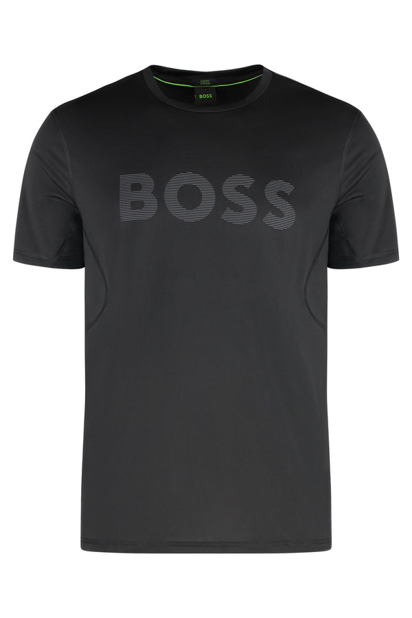 T-Shirt Techno Fabric Black Polyester T-shirts