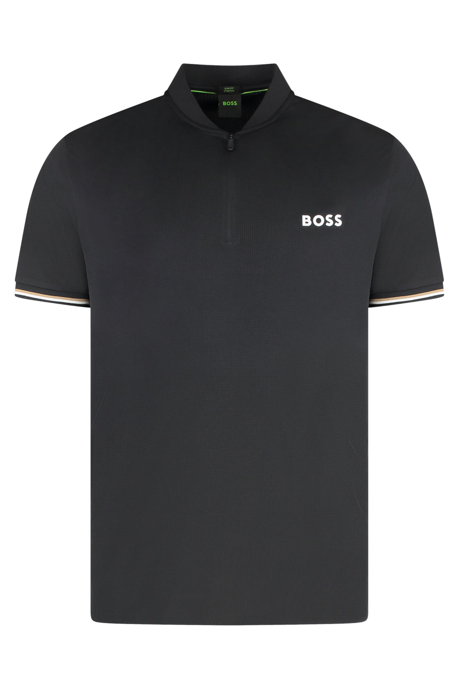 Technical Fabric Polo Shirt Black Polyester