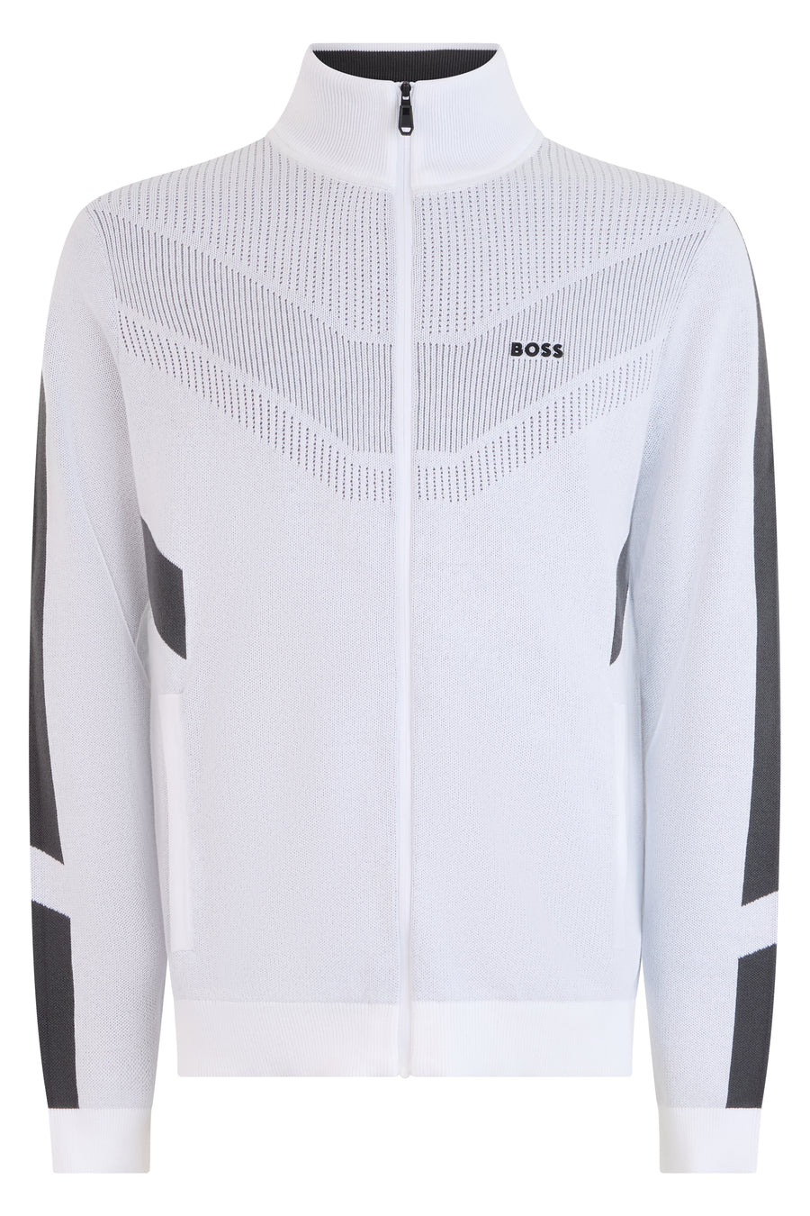 Cotton Zip-Up Sweatshirt White