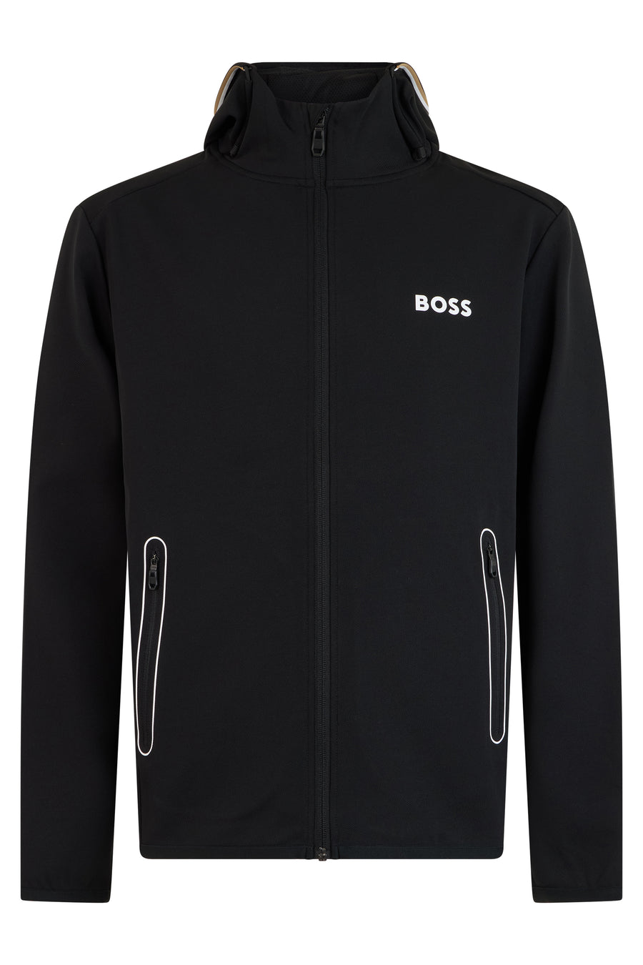 Zip-Up Hoodie Black Polyamide