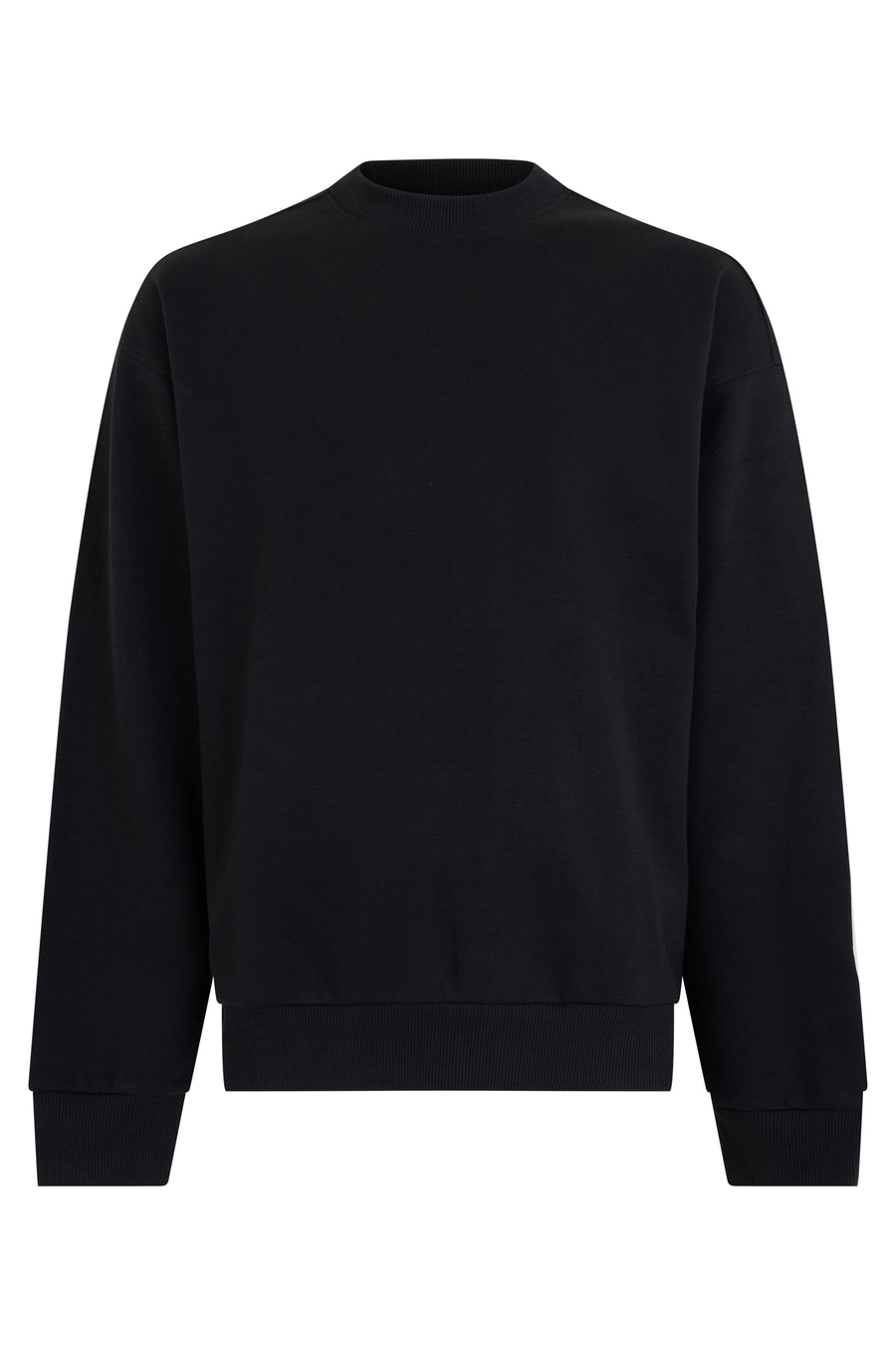 Sweatshirt Cotton Crew Neck Black Sweatshirts
