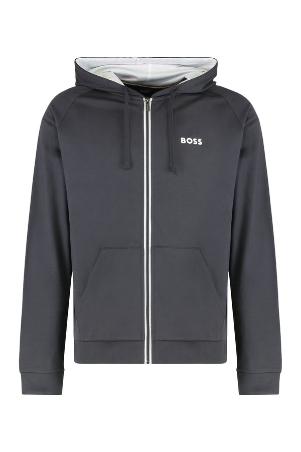 Hooded Cotton Terry Sweatshirt Grey