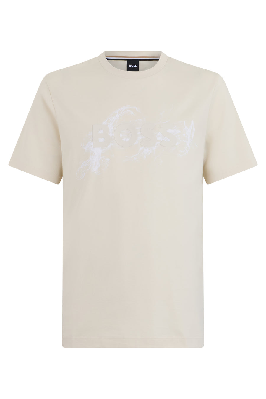 Short-Sleeve Cotton T-Shirt White Open T-shirts