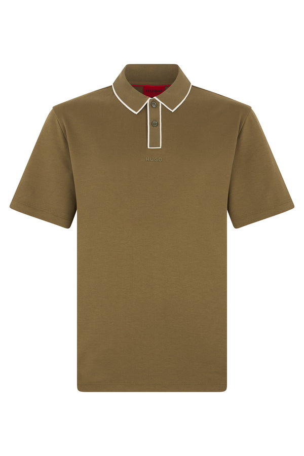 Polo Shirt Khaki Cotton