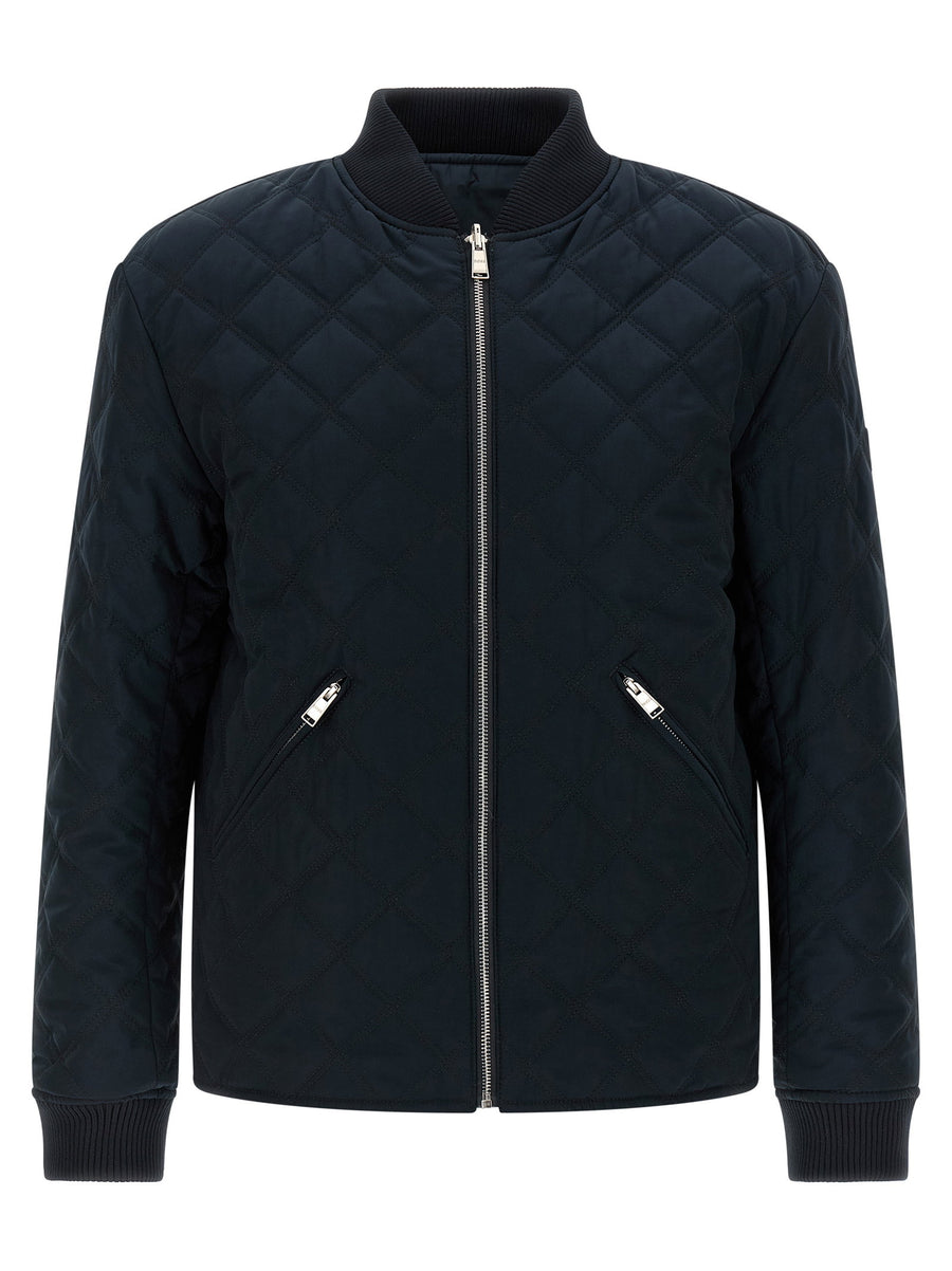 Hugo Boss Quilted Water-Repellent Jacket — Black