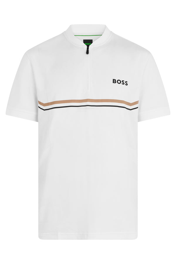 T-Shirt Jersey Zip White Polyester T-shirts