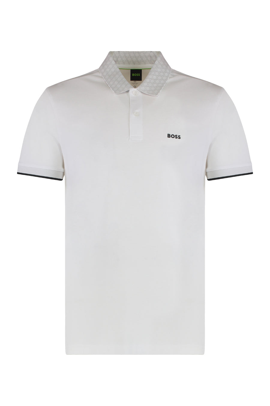 Polo Shirt Elastic Cotton White