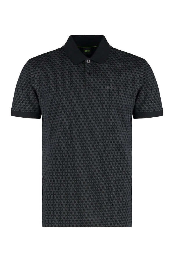 Pique Cotton Polo Shirt Black