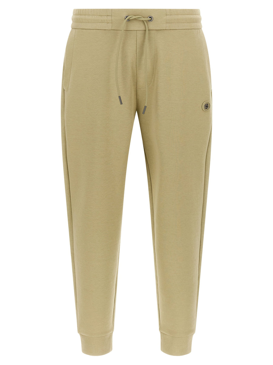 Hugo Boss Cotton-Blend Joggers — Khaki