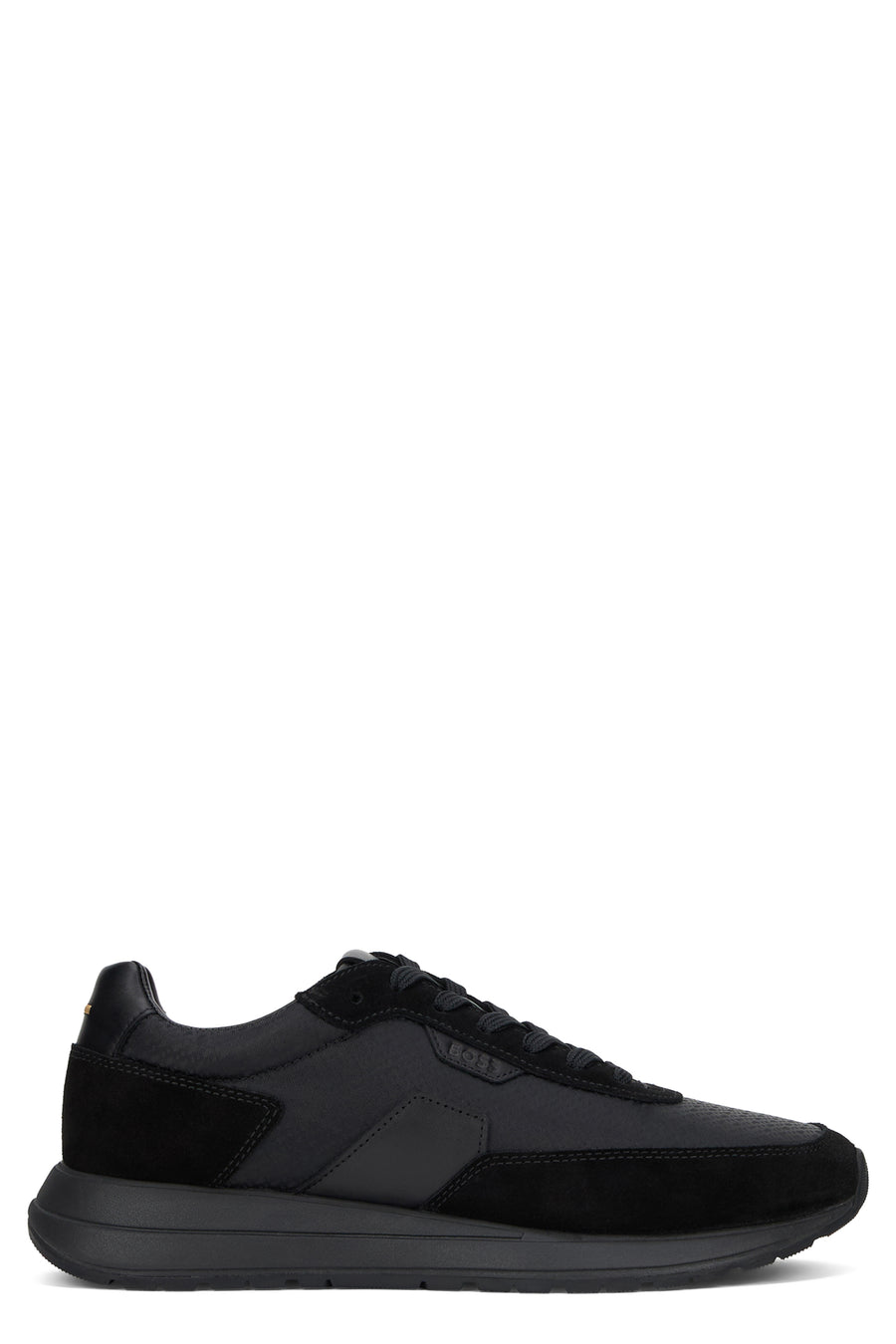 Low-Top Leather And Fabric Sneakers Black Calfskin Trainers