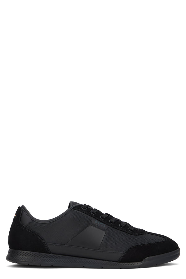 Low-Top Sneakers Black Polyester Trainers