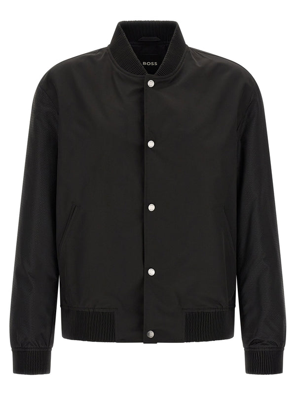 Hugo Boss Monogram Sleeve Bomber Jacket