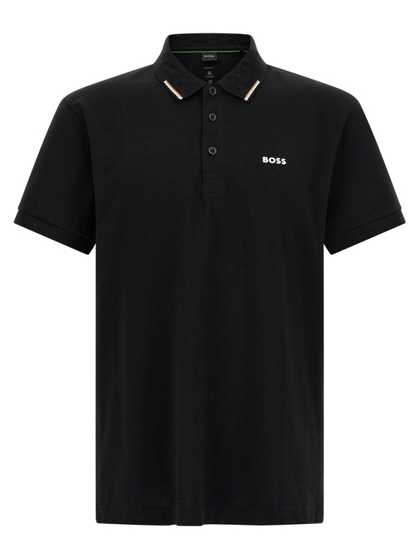 قمص بولو سويغ پادي Hugo Boss قميص — أسود