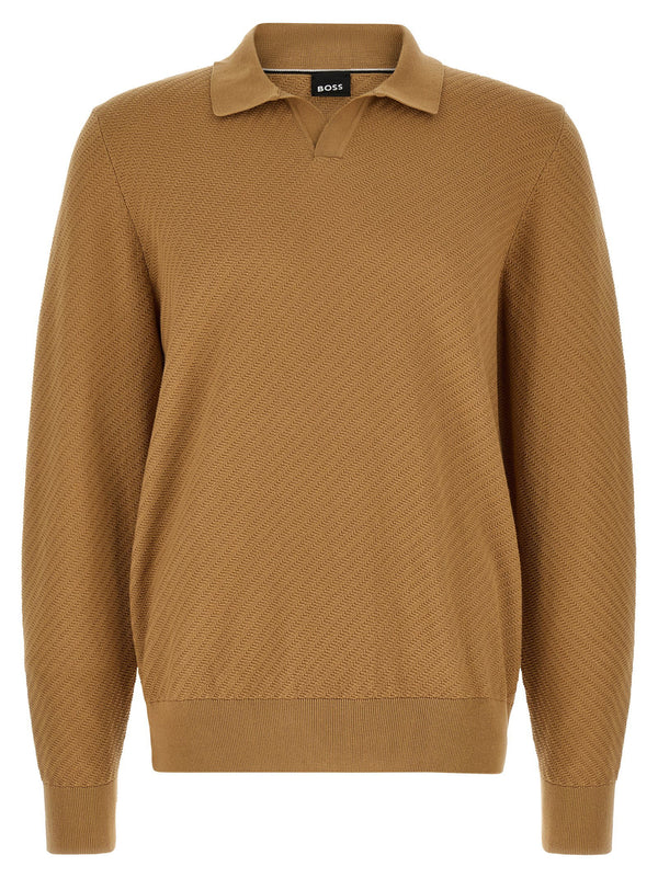 Hugo Boss polo shirt in camel