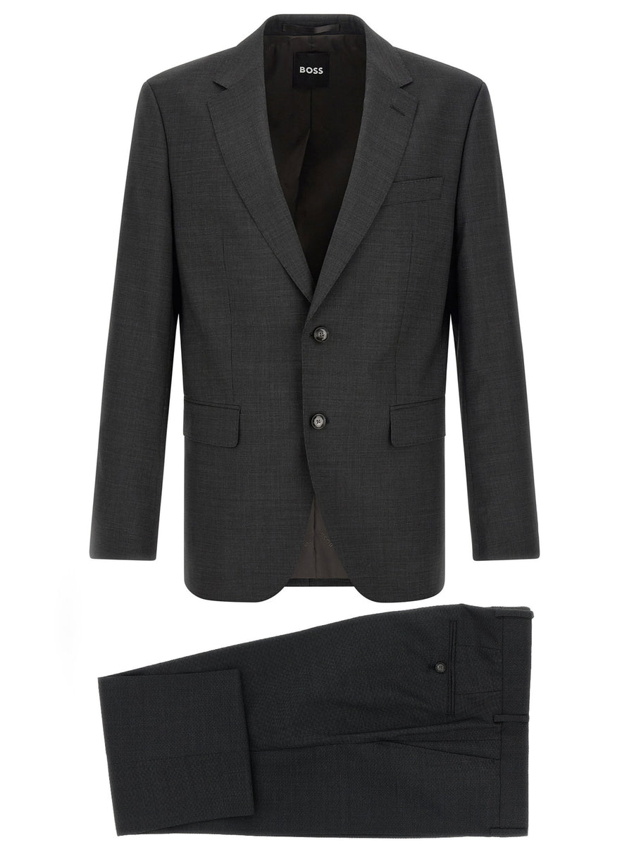 Hugo Boss Virgin Wool Pant Suit — Gray