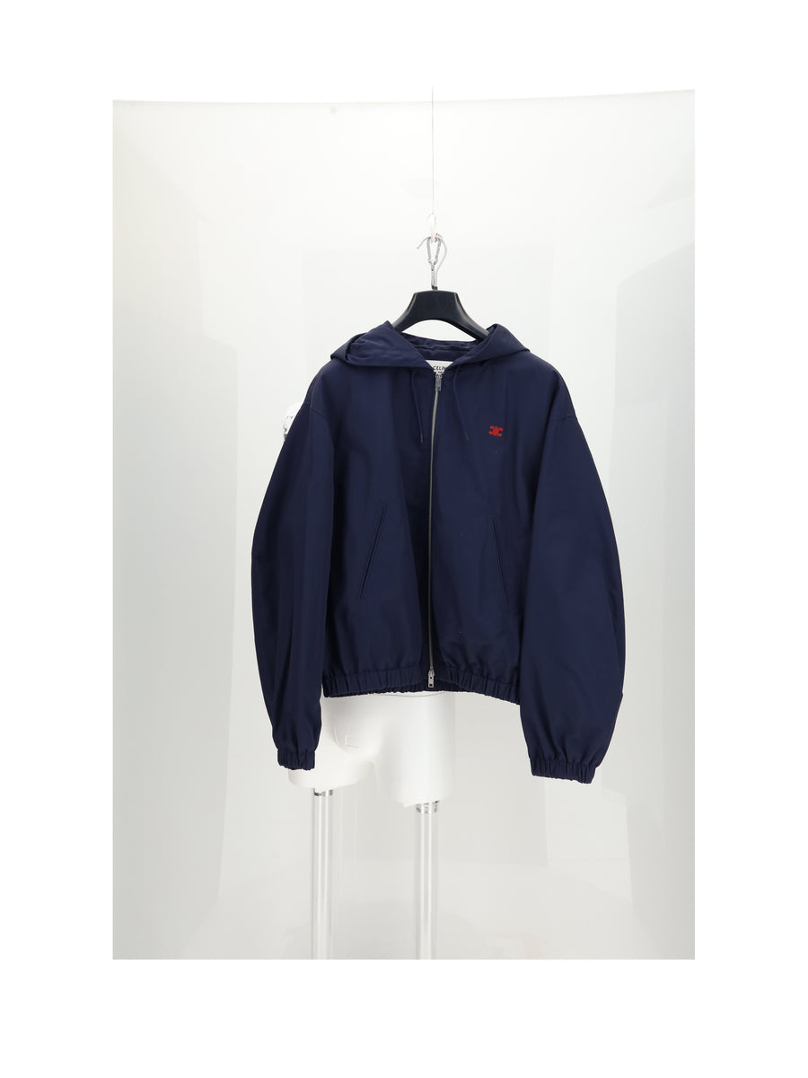 Windbreaker Jacket Blue Cotton