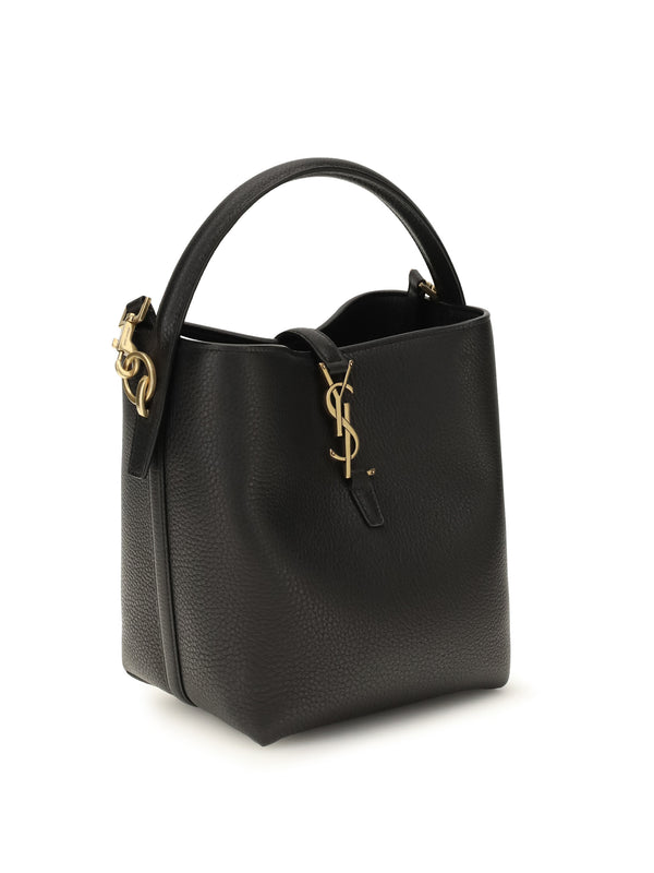 Bucket Bag Le 37 Black Grained Leather Calf Shoulder