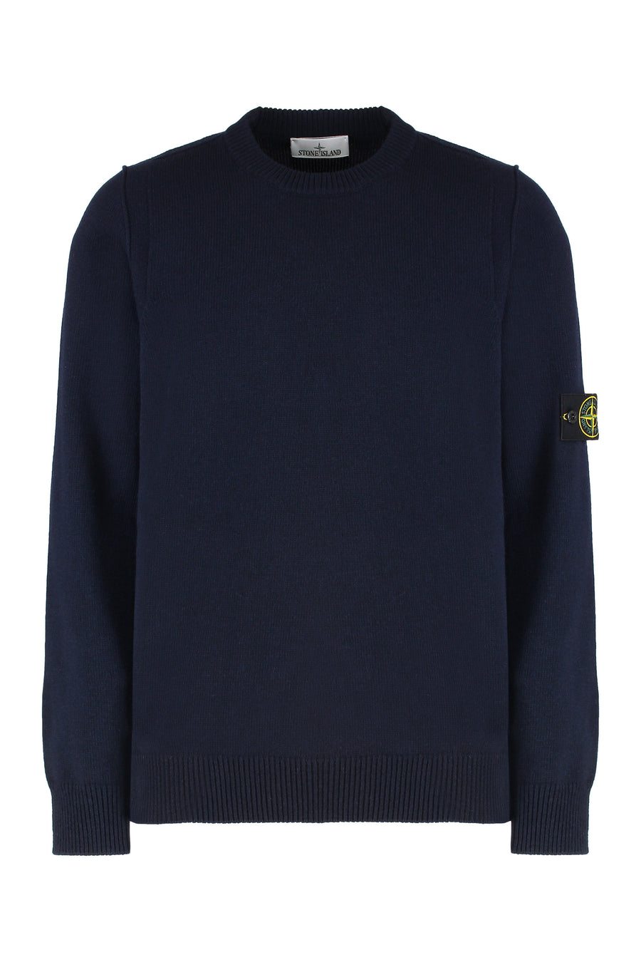 Wool-Blend Crew-Neck Sweater Blue Sweatshirts