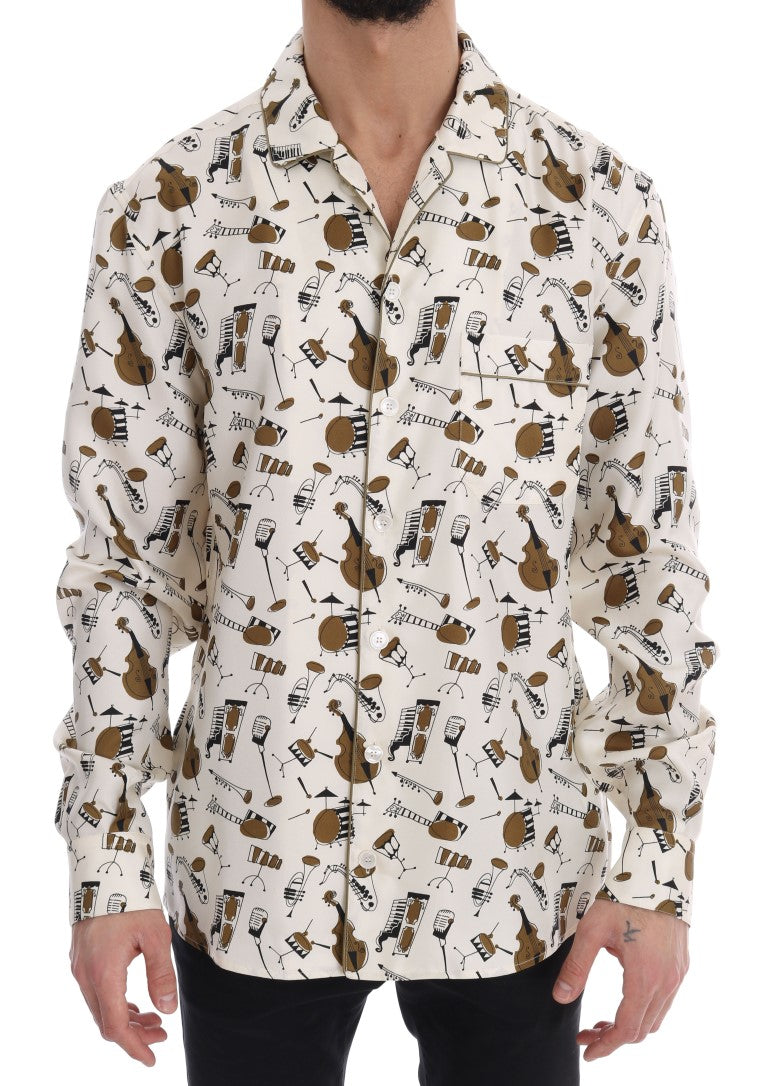 Dolce & Gabbana 100% Silk shirt in white