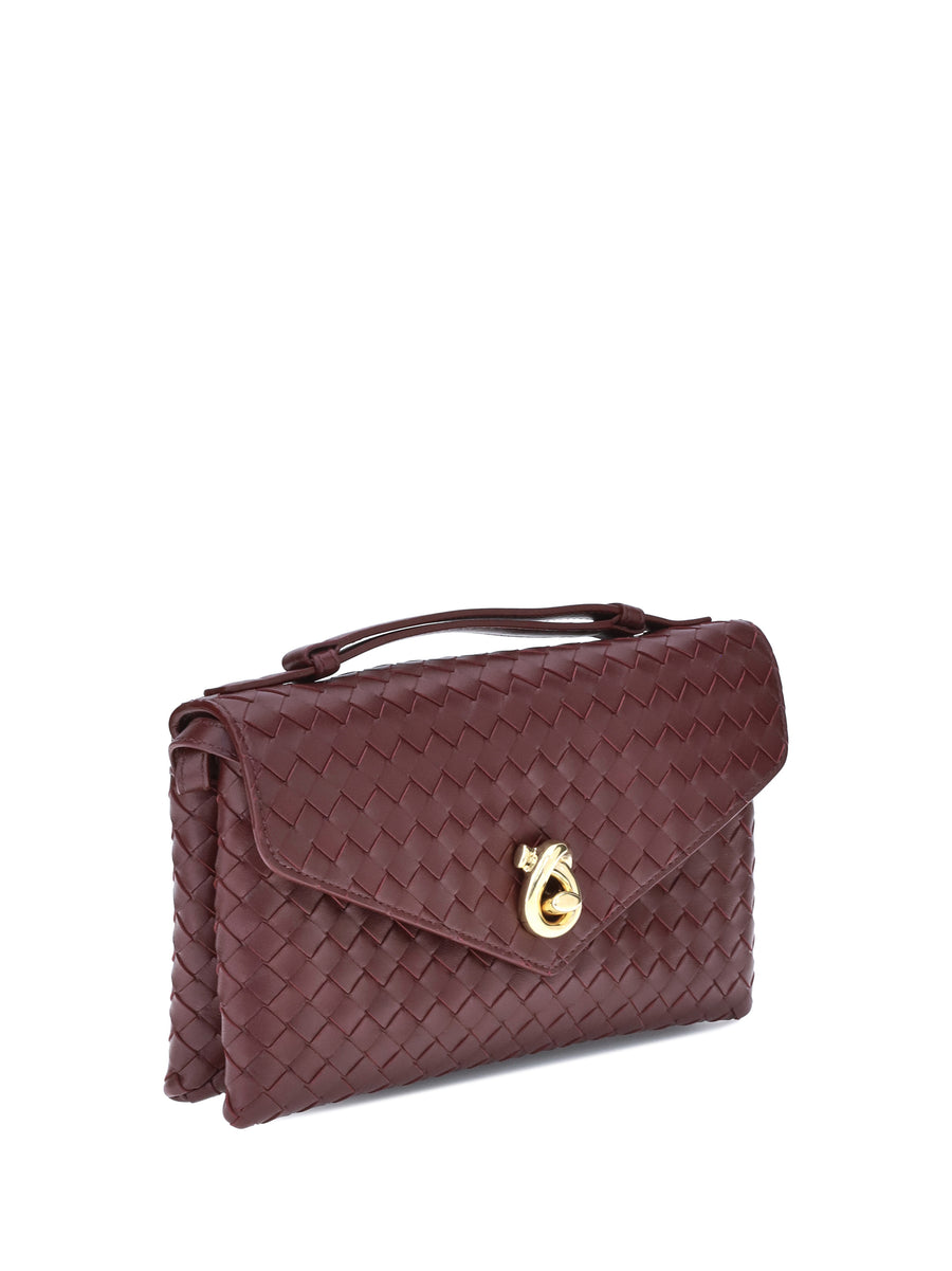 Shoulder Bag Knot Lock Barolo-M-Brass Barolo-m/brass Lambskin Leather