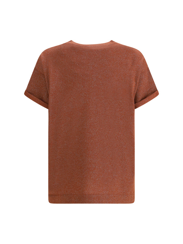 T-Shirt Cashmere Fire Brick Knitwear