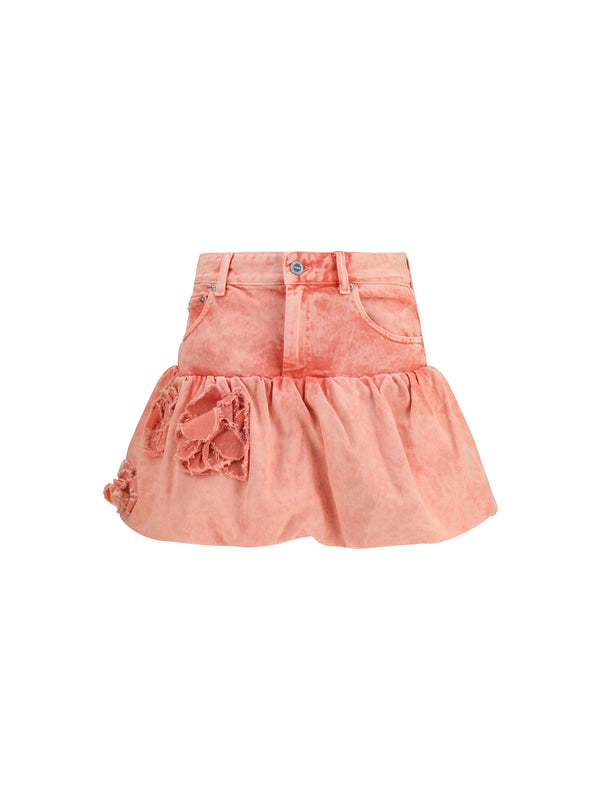 Ganni 100% Cotton skirt in pink