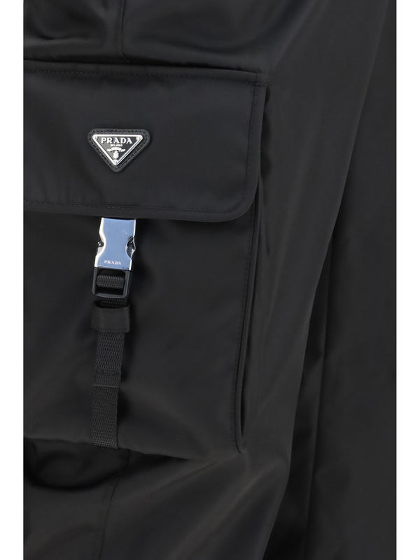 Cargo Pants Re-Nylon Black Polyamide Trousers
