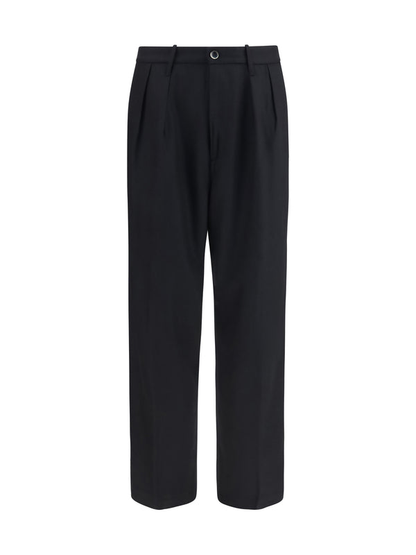 Kai Baggy Wool-Blend Pants Nero