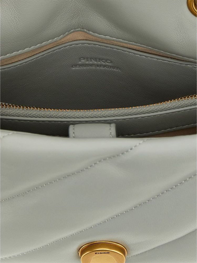 Pinko 100% Lamb Fur crossbody bag in gray