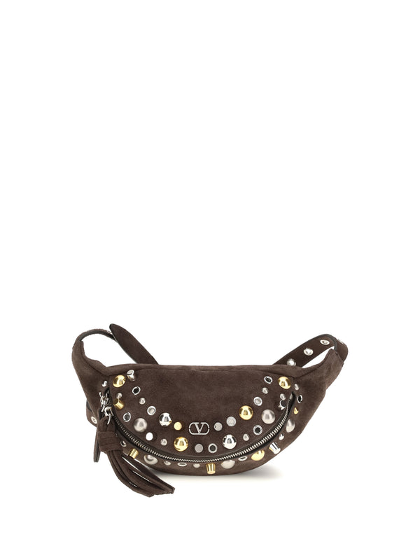 Valentino Garavani 100% calf leather (Bos Taurus) belt bag in brown