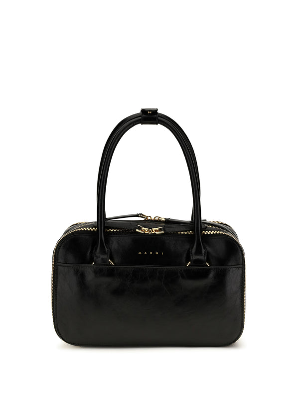 Marni 100% Calf Leather Bos Taurus handbag in black