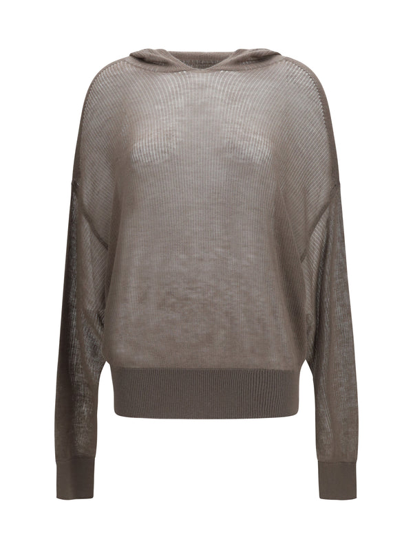 Rick Owens 100% Cashmere hoodie in gray
