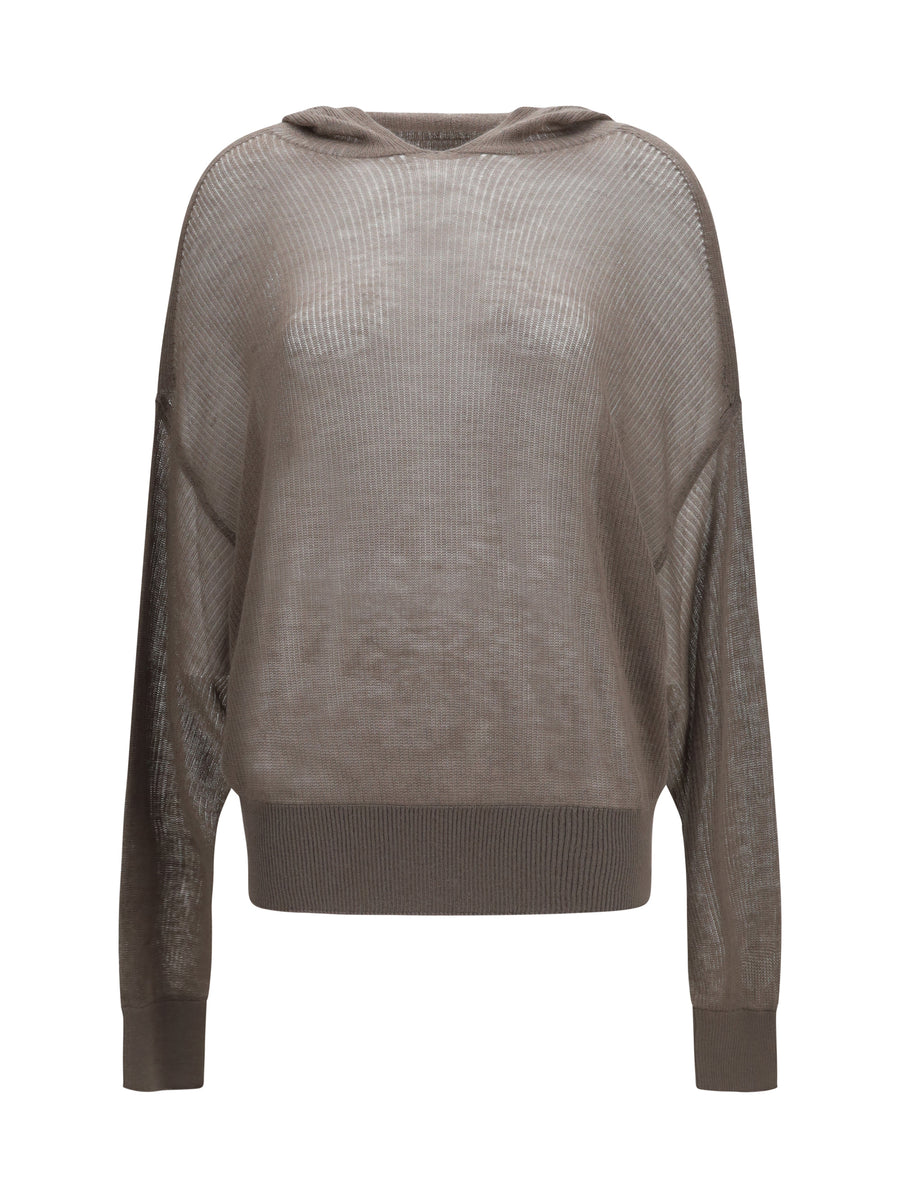 Rick Owens 100% Cashmere hoodie in gray