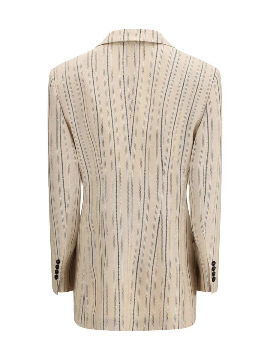 Jacket Regimental Pinstripe Viscose Blue Outer: Blazers